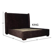 Cora Storage King Bed - Velvet Brown