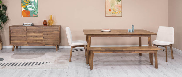 Gia Extension Dining Table - Warm Pecan