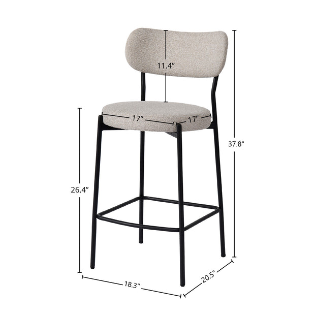 Kai Counter Stool - Bone White