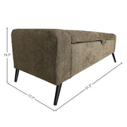 Khloe Storage Bench - Chocolate