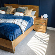 Nevada King Bed - Dark Driftwood