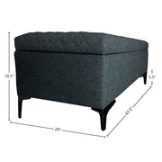 Reece Storage Bench - Charcoal Grey