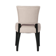Luther Dining Chair - Light Linen/Black Legs