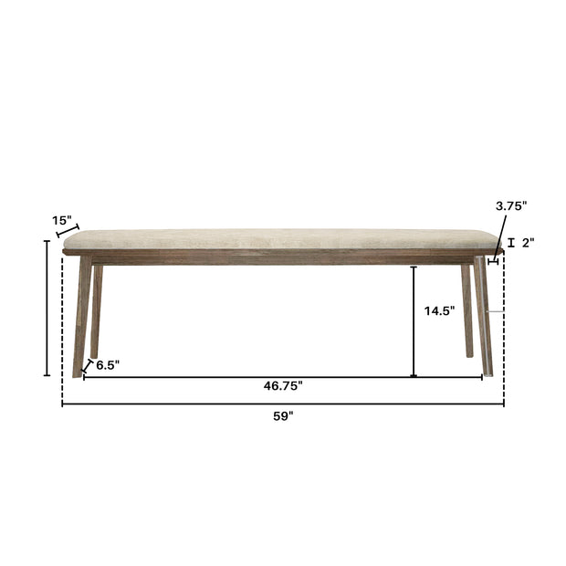 West Bench 59" - Sand