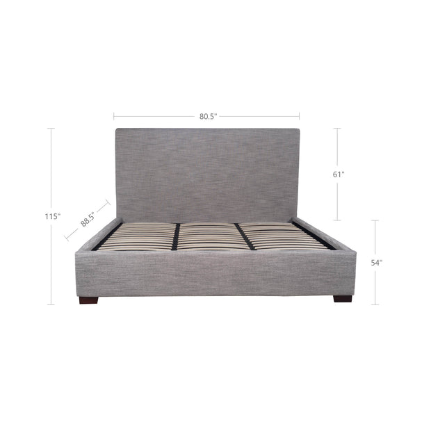 Finlay Storage King Bed - Dovetail Grey Linen