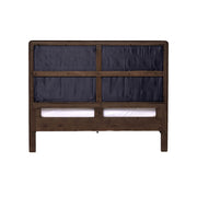 Lineo Upholstered Queen Bed - Burnt Oak