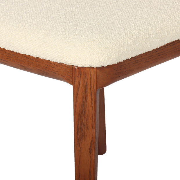 Cane Dining Chair - Scandi Boucle White/Brown Frame (Limited Edition)